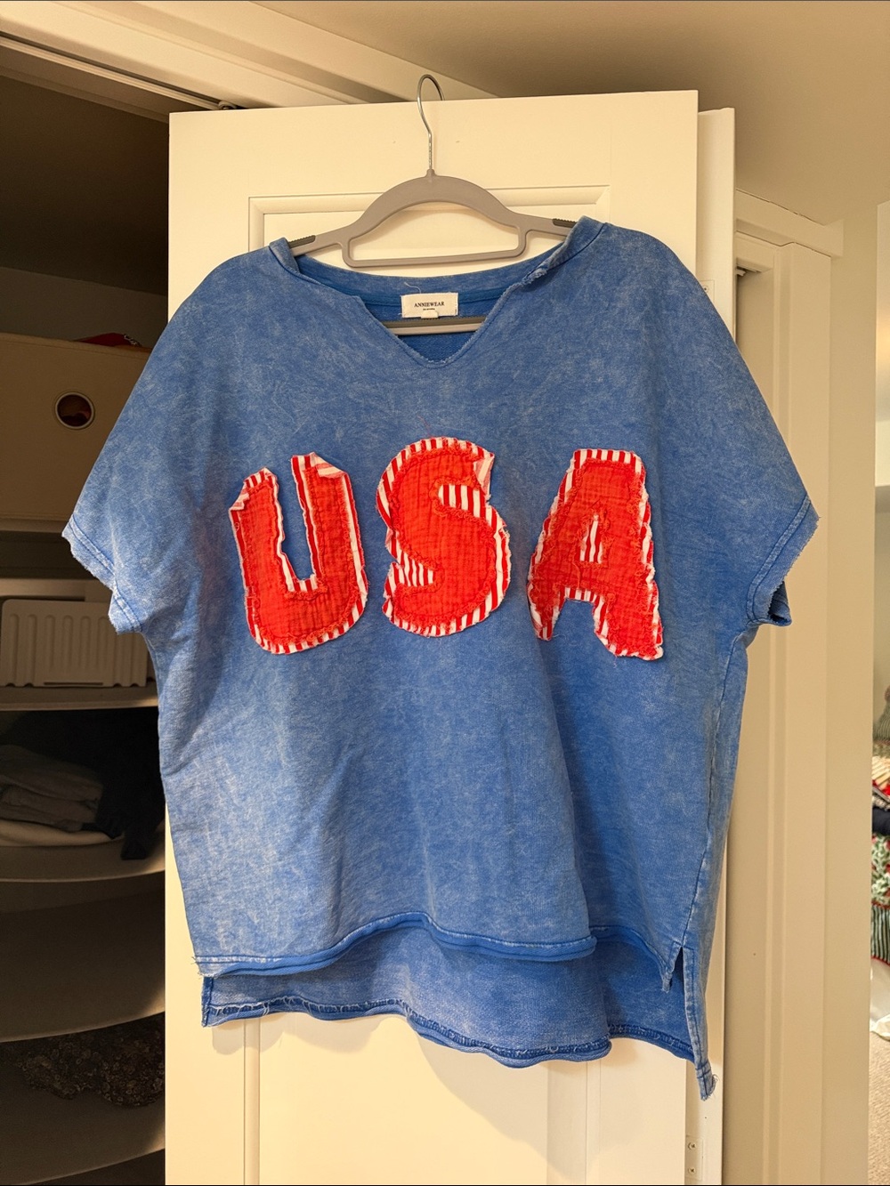 Blue  USA Appliqué Tee